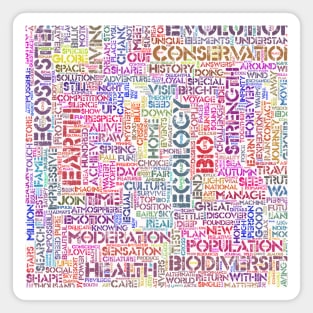 Bio Biodiversity Pattern Text Word Cloud Magnet